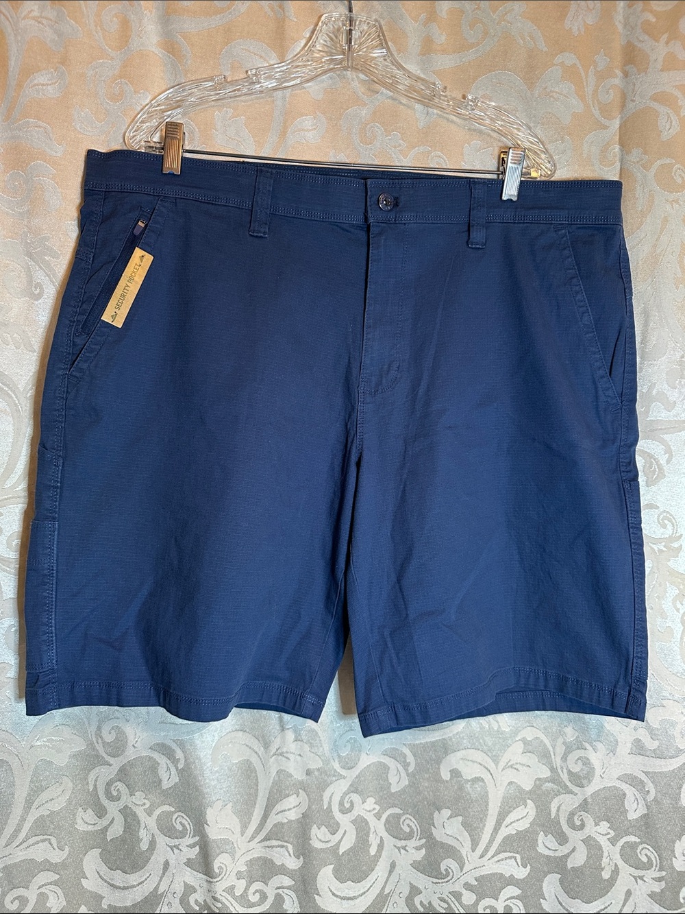 Weatherproof Men's Navy Flat-Front Casual Shorts